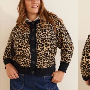 NWT Maeve Anthropologie Leopard Print Cardigan Sweater | Size 3X Plus